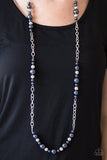 Paparazzi "Lady Boss" Blue Necklace & Earring Set Paparazzi Jewelry