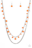 Paparazzi "Color Spree" Orange Necklace & Earring Set Paparazzi Jewelry