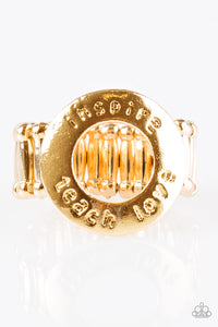 Paparazzi "To Teach Is To Learn" Gold Ring Paparazzi Jewelry