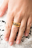 Paparazzi "Better Believe It" Gold BELIEVE Engraved Ring Paparazzi Jewelry