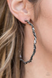 Paparazzi "Twister" Black Earrings Paparazzi Jewelry