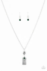 Paparazzi "Love Is Patient" Green Necklace & Earring Set Paparazzi Jewelry