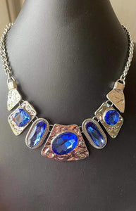 Paparazzi "Futuristic Fashionista" Blue Necklace & Earring Set Paparazzi Jewelry