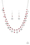 Paparazzi "With Open Hearts" Red Necklace & Earring Set Paparazzi Jewelry