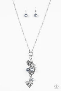 Paparazzi "Take The Plunge" Silver Necklace & Earring Set Paparazzi Jewelry