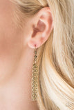 Paparazzi "Just A Drop" Brass Teardrop Pendant Necklace & Earring Set Paparazzi Jewelry