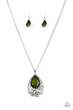 Paparazzi "Voguish Vanity" Green Necklace & Earring Set Paparazzi Jewelry