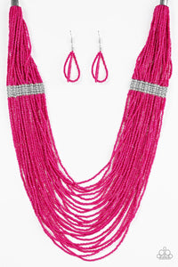 Paparazzi "We Got The Bead!" Pink Necklace & Earring Set Paparazzi Jewelry