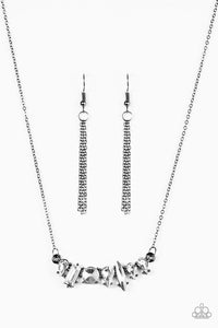 Paparazzi "Living The Luxe Life" Black Necklace & Earring Set Paparazzi Jewelry