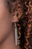 Paparazzi "Fair-Weather FRINGE" Black Necklace & Earring Set Paparazzi Jewelry