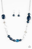 Paparazzi "Beam Away" Blue Necklace & Earring Set Paparazzi Jewelry