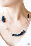 Paparazzi "Beam Away" Blue Necklace & Earring Set Paparazzi Jewelry