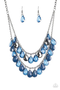 Paparazzi "Storm Warning" Blue Necklace & Earring Set Paparazzi Jewelry
