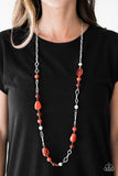 Paparazzi "Lost Safari" Orange Necklace & Earring Set Paparazzi Jewelry