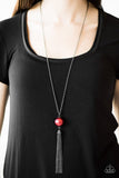 Paparazzi "Be A Boss" Red Necklace & Earring Set Paparazzi Jewelry