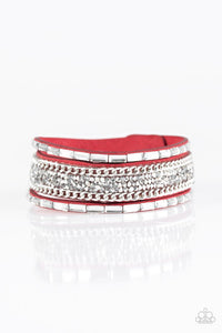 Paparazzi "Punk Princess" Red Wrap Bracelet Paparazzi Jewelry