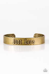 Paparazzi "Just Love" Brass Bracelet Paparazzi Jewelry