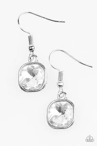 Paparazzi "Everlasting Shine" White Earrings Paparazzi Jewelry