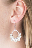 Paparazzi "Kissable Shimmer" White Earrings Paparazzi Jewelry
