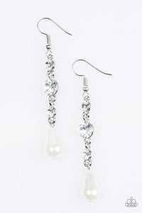 Paparazzi "Social Climber" White Earrings Paparazzi Jewelry