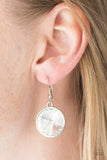 Paparazzi "Classy and Glassy" White Earrings Paparazzi Jewelry