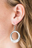 Paparazzi "Dip It Low" White Earrings Paparazzi Jewelry