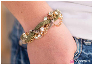 Paparazzi "Twisted Treasure - Green" bracelet Paparazzi Jewelry