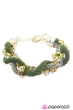 Paparazzi "Twisted Treasure - Green" bracelet Paparazzi Jewelry