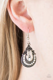 Paparazzi VINTAGE VAULT "Holi" White Earrings Paparazzi Jewelry