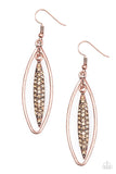 Paparazzi "Sparkle All Day"  Copper Earrings Paparazzi Jewelry