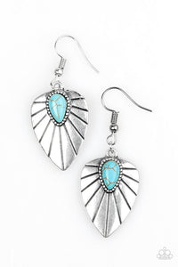 Paparazzi "Wild Palms" Blue Earrings Paparazzi Jewelry