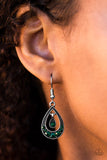 Paparazzi "Downtown Princess" Green Earrings Paparazzi Jewelry