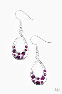 Paparazzi "Twinkly Teardrops" Purple Earrings Paparazzi Jewelry