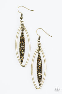 Paparazzi "Sparkle All Day" Brass Earrings Paparazzi Jewelry