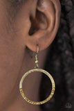 Paparazzi "Sip, Sip, Hooray!" Brass Earrings Paparazzi Jewelry