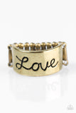 Paparazzi "Love Hard" Brass Ring Paparazzi Jewelry