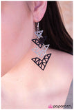 Paparazzi "Straight to the Point" Black Earrings Paparazzi Jewelry