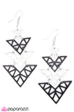 Paparazzi "Straight to the Point" Black Earrings Paparazzi Jewelry