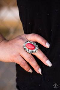 Paparazzi "Western Wayfarer" Red Ring Paparazzi Jewelry