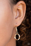 Paparazzi "RING It On!" Gold Lanyard & Earring Set Paparazzi Jewelry