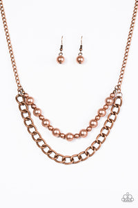 Paparazzi VINTAGE VAULT "Glam and Grind" Copper Necklace & Earring Set Paparazzi Jewelry