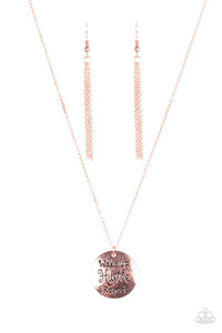 Paparazzi "Hustle on Repeat" Copper Necklace & Earring Set Paparazzi Jewelry