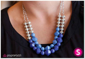 Paparazzi "Blue Me Out of the Water" Blue Necklace & Earring Set Paparazzi Jewelry