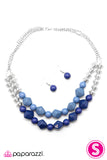 Paparazzi "Blue Me Out of the Water" Blue Necklace & Earring Set Paparazzi Jewelry