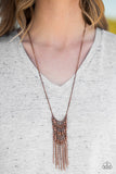 Paparazzi VINTAGE VAULT "Metal Maven" Copper Necklace & Earring Set Paparazzi Jewelry