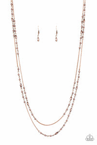 Paparazzi "Rustic Allure" Copper Bead Accented Chain Necklace & Earring Set Paparazzi Jewelry