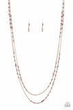Paparazzi "Rustic Allure" Copper Bead Accented Chain Necklace & Earring Set Paparazzi Jewelry