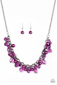 Paparazzi "Time To RUNWAY" Purple Necklace & Earring Set Paparazzi Jewelry