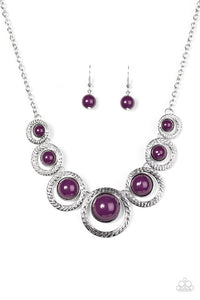 Paparazzi "Jungle River" Purple Necklace & Earring Set Paparazzi Jewelry