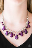 Paparazzi "This Side Of Malibu" Purple Necklace & Earring Set Paparazzi Jewelry